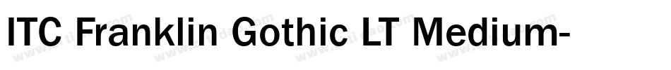 ITC Franklin Gothic LT Medium字体转换